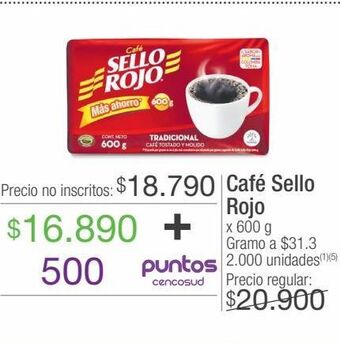 Jumbo Café sello rojo x 600 g oferta
