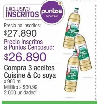 Jumbo 3 aceites cuisine & co soya x 900 ml oferta
