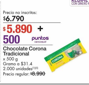 Metro Chocolate corona tradicional x 500 g oferta