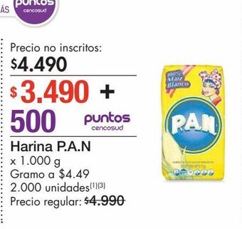Metro Harina p.a.n x 1.000 g oferta