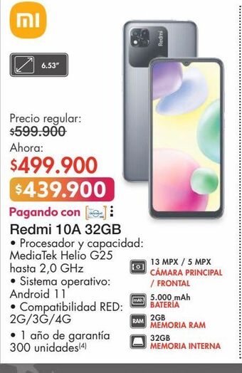 Metro Redmi 10a 32gb oferta