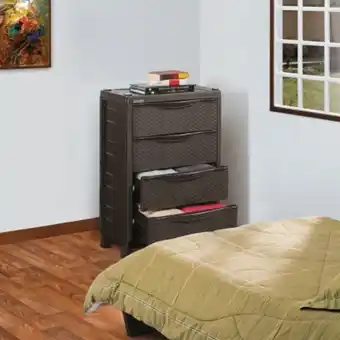 Rimax Armario cajonero apariencia rattan oferta