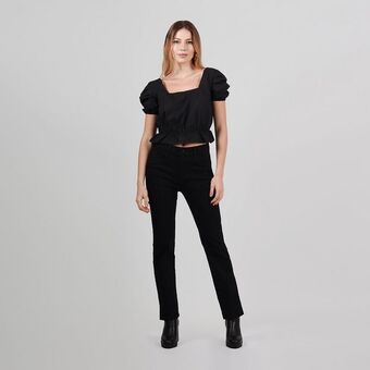 Fuera de Serie Jean tiro alto bota recta oferta