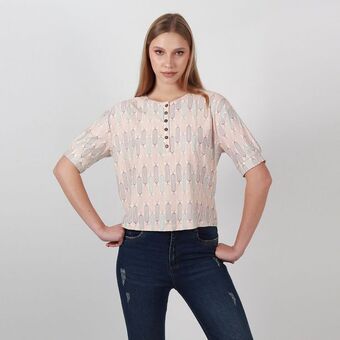 Fuera de Serie Camiseta cuello redondo manga 3cuartos oferta