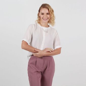 Fuera de Serie Blusa cuello redondo manga corta oferta