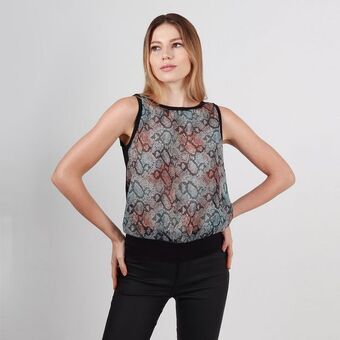 Fuera de Serie Camiseta cuello redondo manga sisa oferta