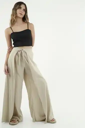 Tennis Pantalón ancho café para mujer oferta