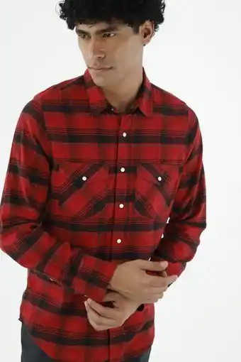 Tennis Camisa tipo leñadora manga larga para hombre oferta