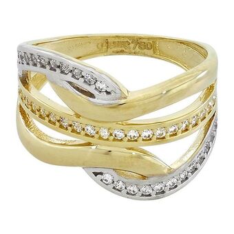 Kevin's Joyeros Anillo en oro amarillo de 18 kilates, con zircones oferta