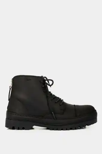 Vélez Botas zipper de cuero para hombre cremallera en el talón negro oferta