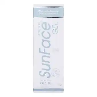 Superdroguería Olímpica Protector solar sunface gel antiedad spf 50 gramosel 70 g oferta