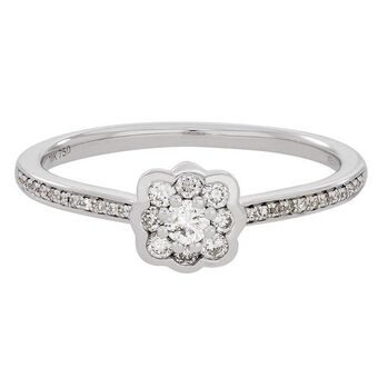 Kevin's Joyeros Anillo en oro blanco de 18 kilates, con diamantes de 0.19 ct oferta