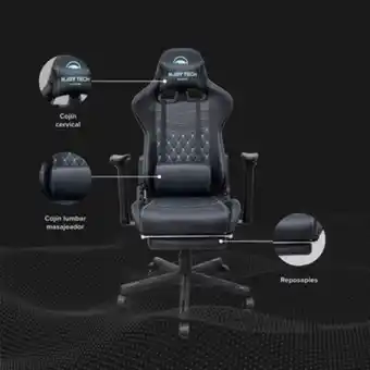 Linio Silla gamer njoytech by halten ergonómica con cojin lumbar oferta