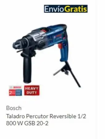 Homecenter Taladro Percutor Reversible 1/2 800 W GSB 20-2 Bosch oferta