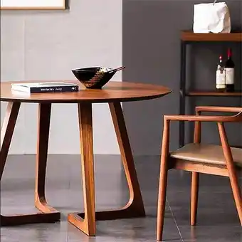 Éxito Mesa comedor pretty 120cm diámetro roble macizo oferta