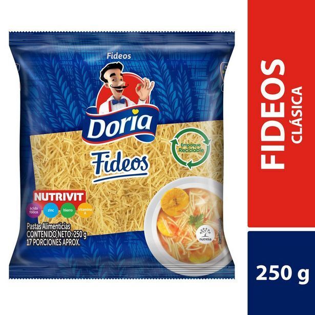 Carulla Pasta corriente fideo doria 250 gr oferta
