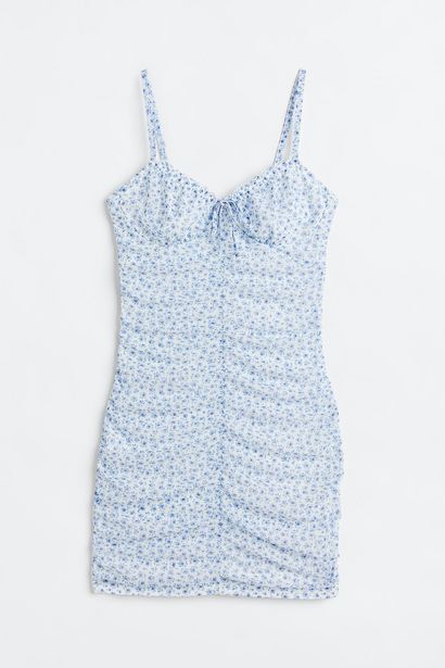 H&M Vestido de malla con recogidos oferta