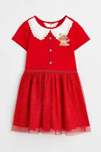 H&M Vestido en punto con tul oferta