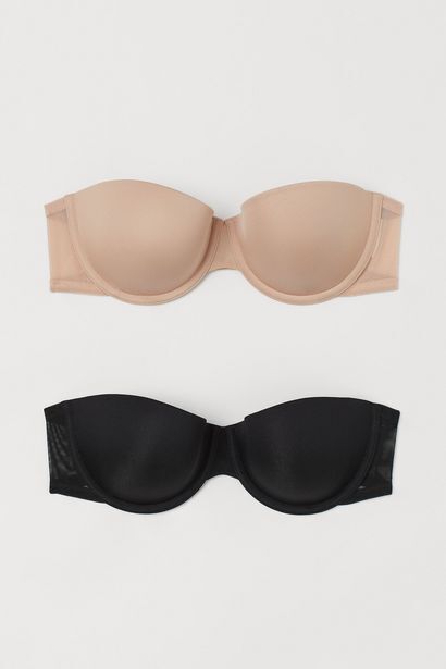 H&M Pack de 2 sostenes strapless oferta