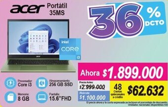 Alkomprar acer Portátil 35MS oferta