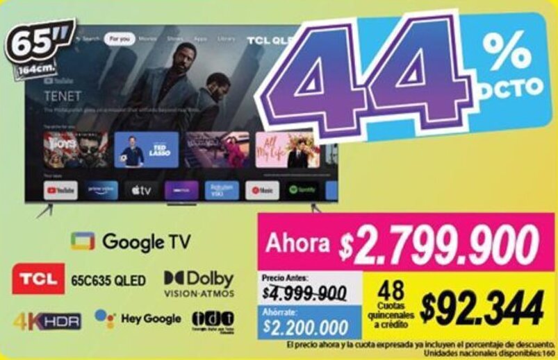 Alkomprar TCL 65C635 QLED Google TV oferta