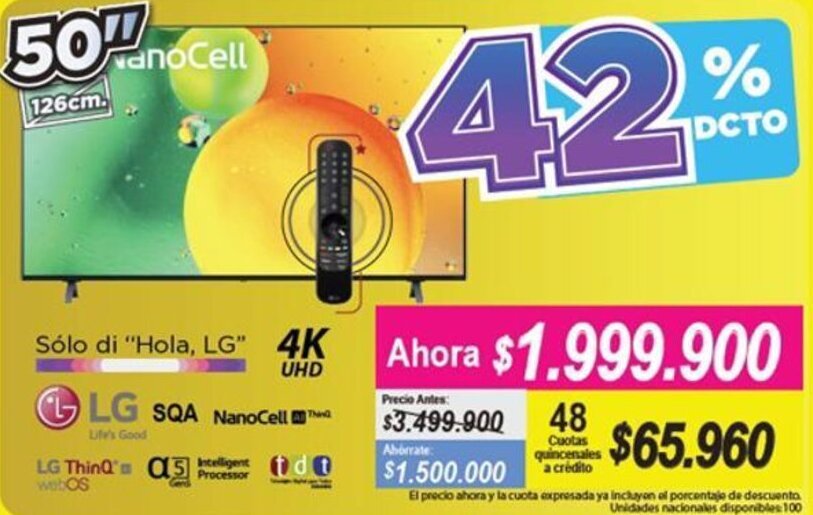 Alkomprar LG NanoCell 50" oferta