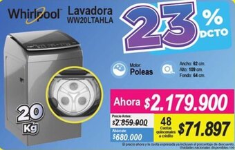 Alkomprar Whirlpool Lavadora WW20LTAHLA oferta
