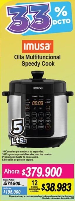 Alkomprar imusa Olla Multifuncional Speedy Cook oferta