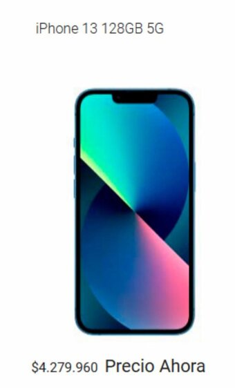 Claro iPhone 13 128GB 5G oferta