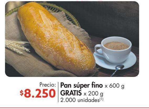 Metro Pan súper !no x 600 g gratis x 200 g oferta