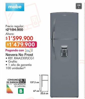 Metro Nevera no frost oferta