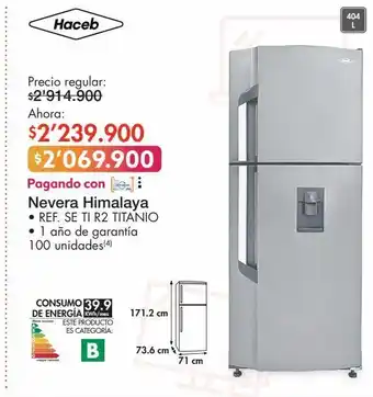 Metro Nevera himalaya oferta