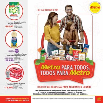 Metro Detergente en polvo ariel regular x 5 kg oferta
