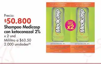Metro Shampoo medicasp con ketoconazol 2% x 2 und oferta