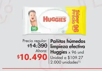 Metro Pañitos húmedos limpieza efectiva huggies x 96 und oferta