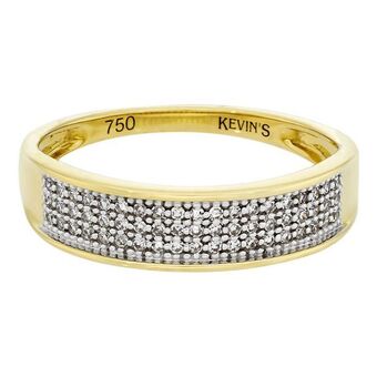 Kevin's Joyeros Anillo en oro amarillo de 18 kilates, con diamantes de 0.15 ct oferta