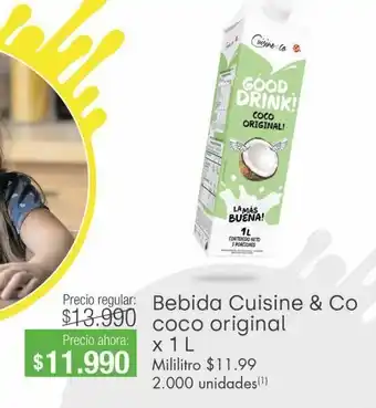 Jumbo Bebida cuisine & co coco original x 1l oferta