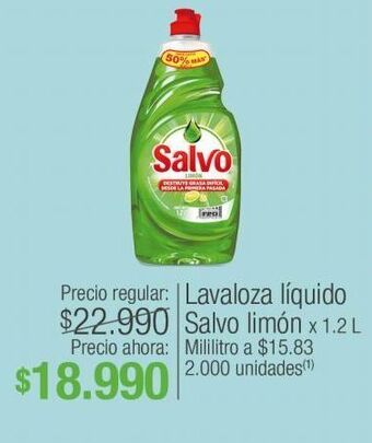 Jumbo Lavaloza líquido salvo limón x 1.2l oferta