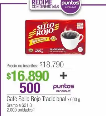 Jumbo Café sello rojo tradicional x 600g oferta