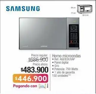Jumbo Samsung horno microondas • ref. age83x/xap oferta