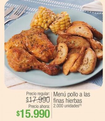 Jumbo Menú pollo a las finas hierbas oferta