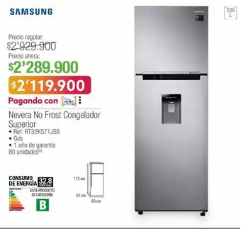 Jumbo Nevera samsung no frost congelador oferta