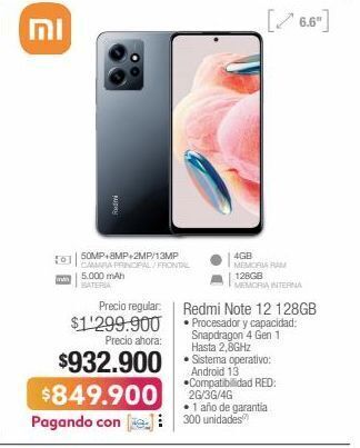 Jumbo Xiaomi redmi note 12 128gb oferta