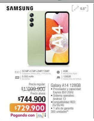 Jumbo Samsung galaxy a14 128gb oferta