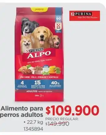Easy Alimento para perros adultos alpo 22.7kg oferta