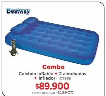 Easy Cobo colchón inflable + 2 almohadas + inflador oferta