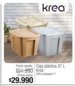 Jumbo Caja plástica 37 l krea oferta