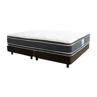 Alkosto Combo dormiluna: colchón resortado doble mercurio top 140x190 + base cama dividida café oferta