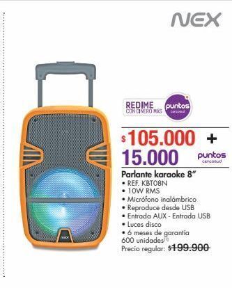 Metro Nex parlante karaoke 8” • ref. kbt08n oferta