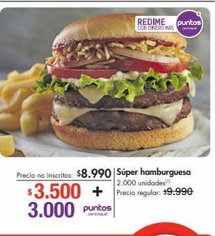 Metro Súper hamburguesa oferta
